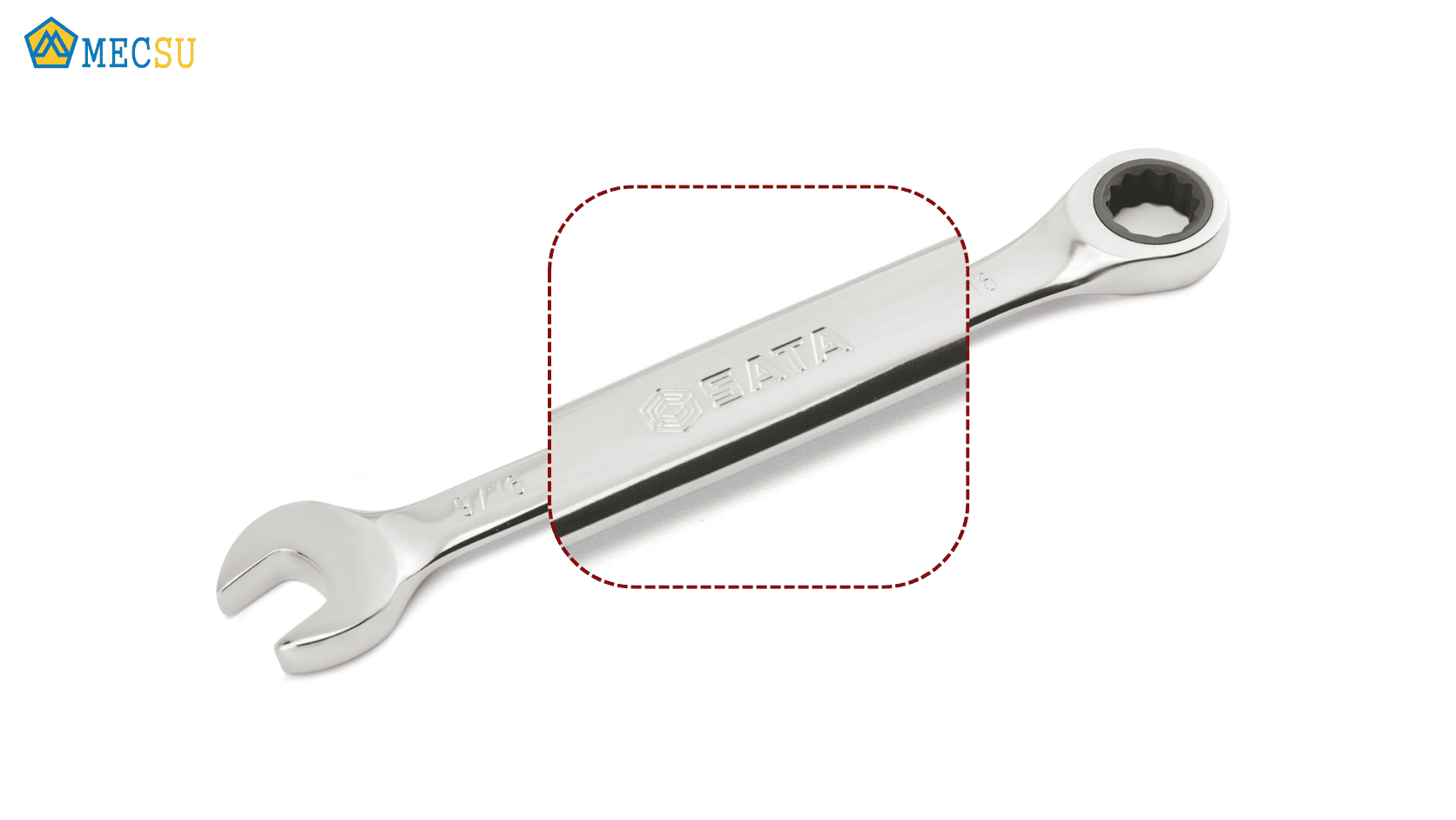 Logo SATA khắc laser trên cờ lê vòng miệng